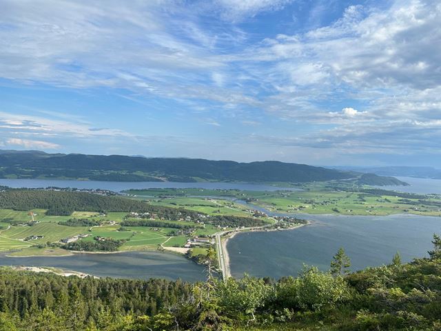 Utsikt over Rissa fra Blåheia.